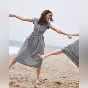 MADEWELL x CHRISTY DAWN PIPER MIDI DRESS, SIZE S